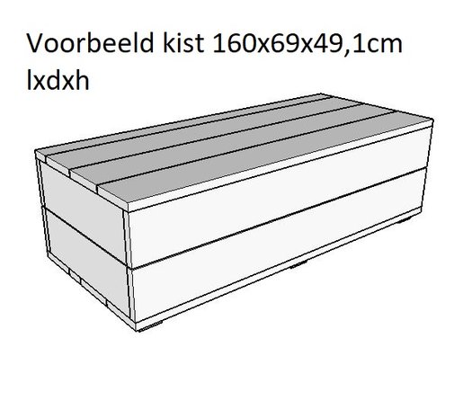 Steigerhout kist 160cm lang