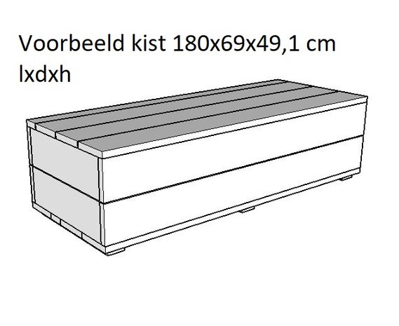Steigerhout kist 180cm lang