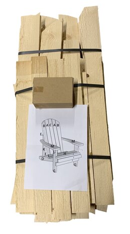 Bouwpakket Adriondack Chair met bouwtekening