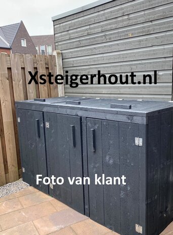 Container ombouw kliko 3 van 240 liter zwart 
