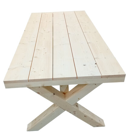 kopse kant tafel steigerhout met kruispoten
