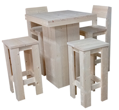 Bartafel set met 4 krukken