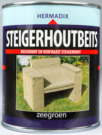 Steigerhout beits zeegroen aanbieding 2500ml 8713375012265