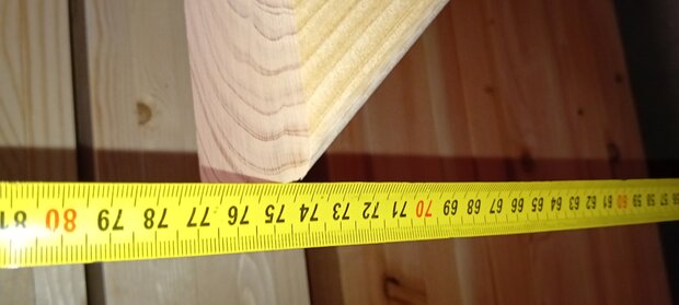 hoogte poot 80cm breed