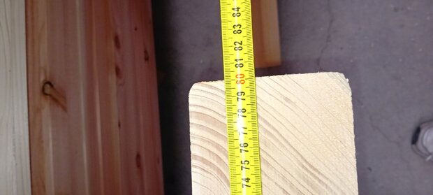 tafelpoot x 80cm breed