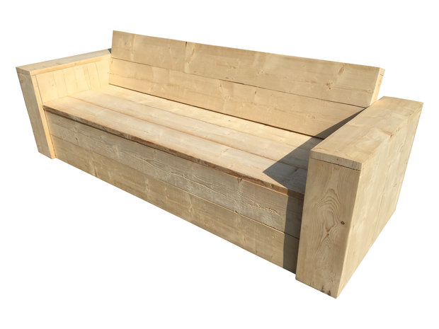 Klepbank steigerhout met opbergruimte