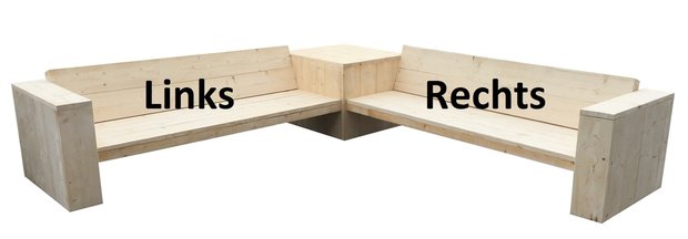 Hoekbank met hoektafel