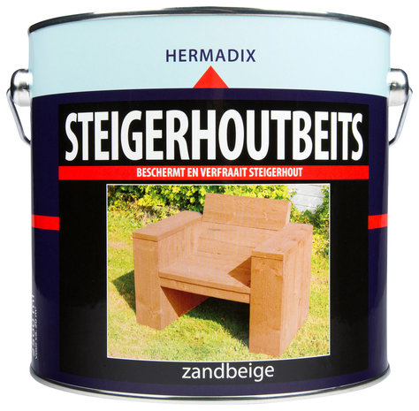 Steigerhout beits zand beige blik 2500ml