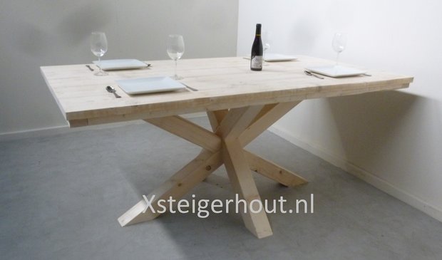 Tafel met matrixonderstel onbehandeld