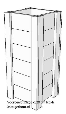 Hoge plantenbank 120cm hoog steigerhout
