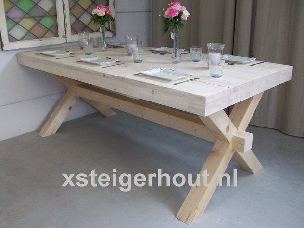 Kruispoottafel tafel x poot