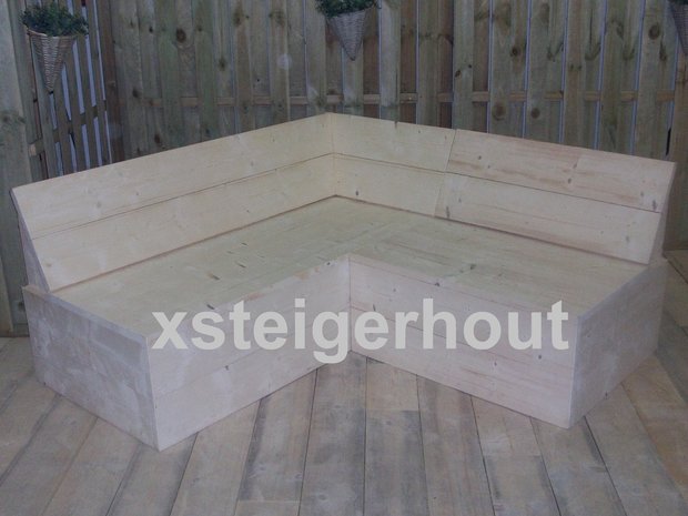 Hoekbank steigerhout