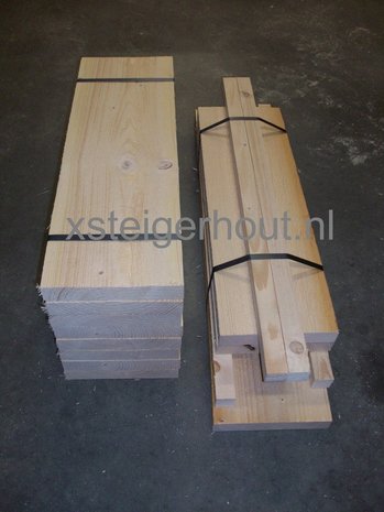 Bouwpakket armleuning steigerhout