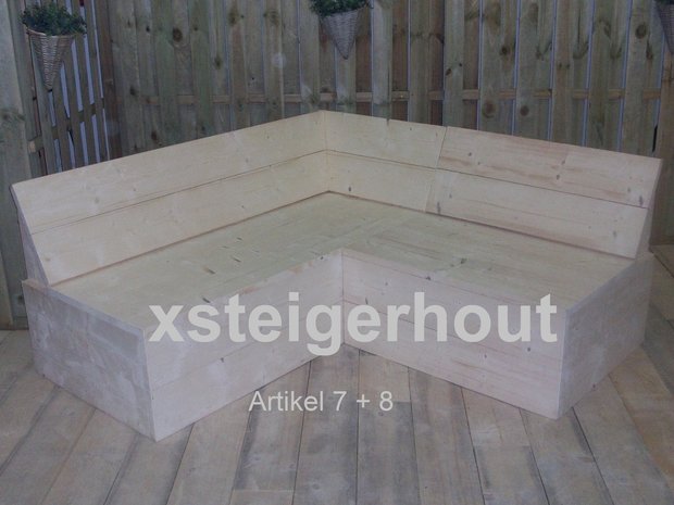 Hoekbank steigerhout