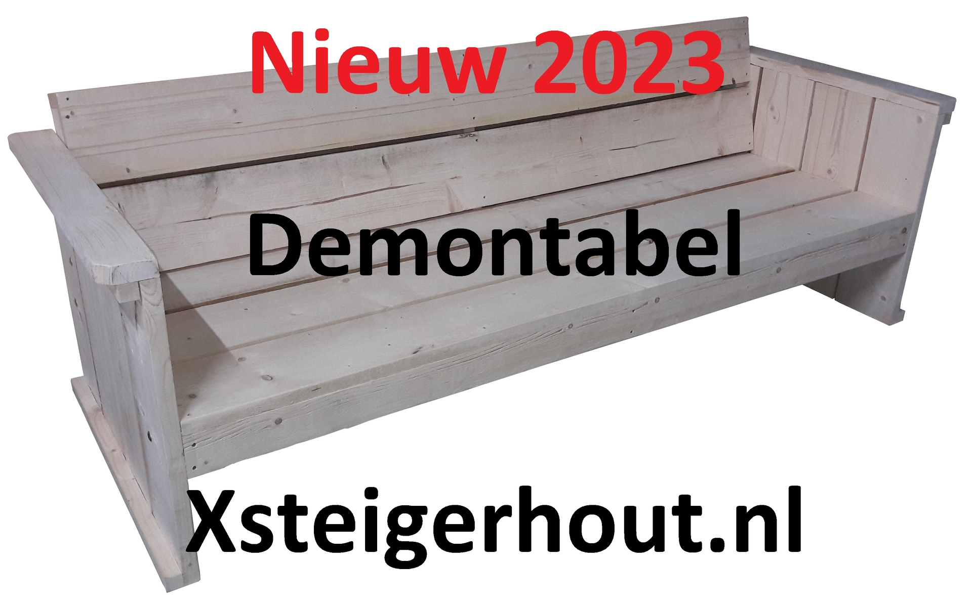 Wedstrijd tarief Jachtluipaard Demontabele steigerhout tuinbank bouwpakket - xsteigerhout