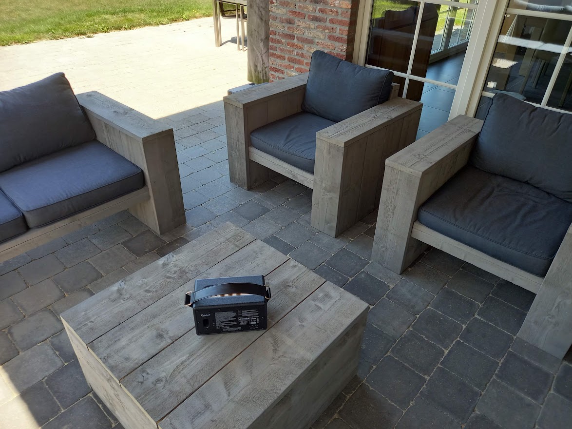 lounge set steigerhout op maat kussens