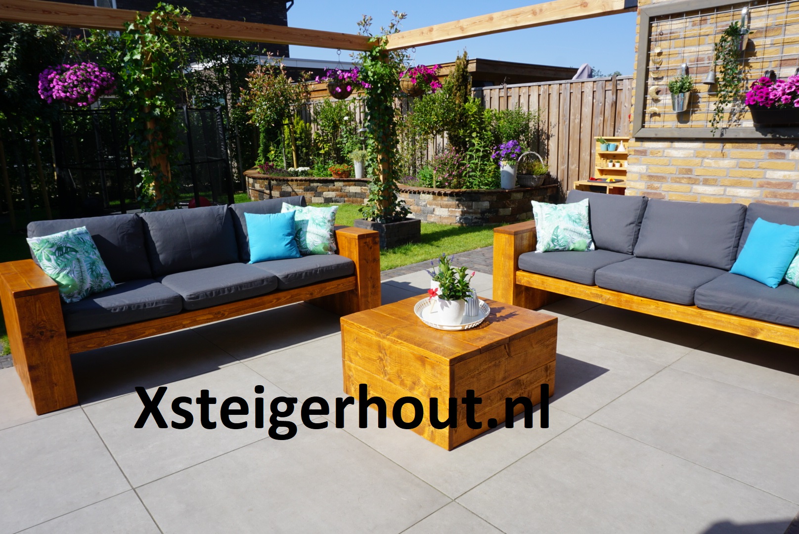 Loungebank steigerhout bouwpakket