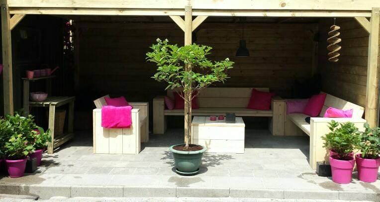 Loungeset steigerhout