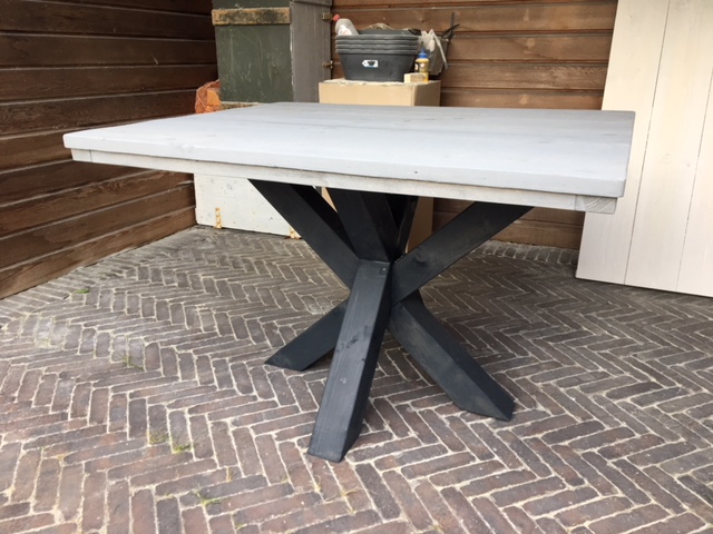 Matrix onderstel antraciet met grey wash blad er op