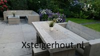 Steigerhout eetset buiten