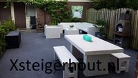 Steigerhout tuinmeubels wit