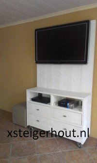 Steigerhout tv wandmeubel