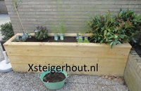 Grote steigerhout plantenbak