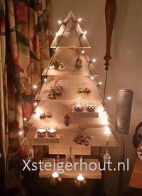 Zelf gemaakte steigerhout kerstboom