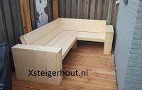 Kleine Hoekbank steigerhout