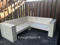Hoekbank steigerhout 200x200 cm