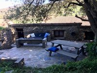 Steigerhout meubels bij een vakantiehuis