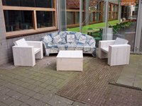 Steigerhout op het schoolplein