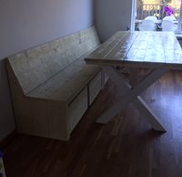 Eettafel bank met opbergruimte