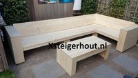 Grote steigerhout hoekbank