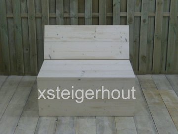 Bouwtekening Rechte bank steigerhout